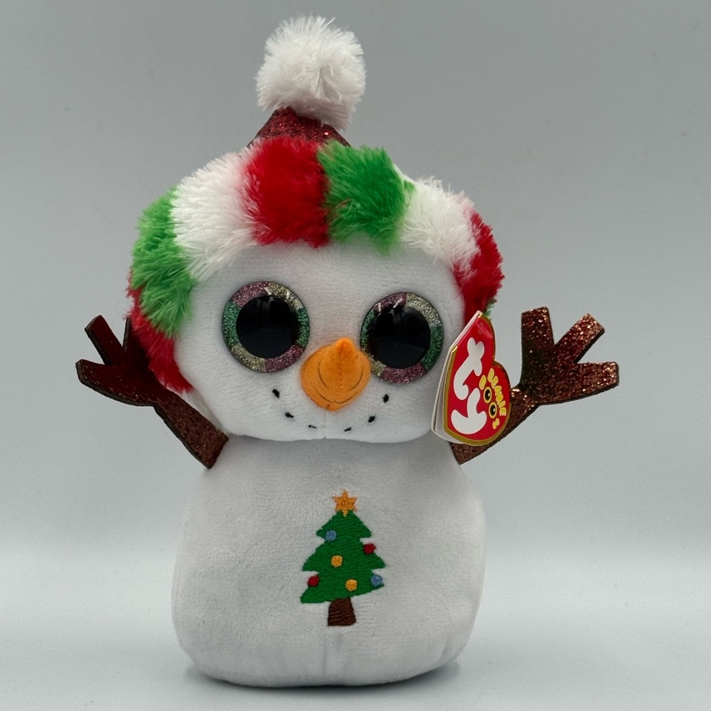 Ty Beanie Boos “Misty” 2022 Holiday Christmas 6” Snowman Plush